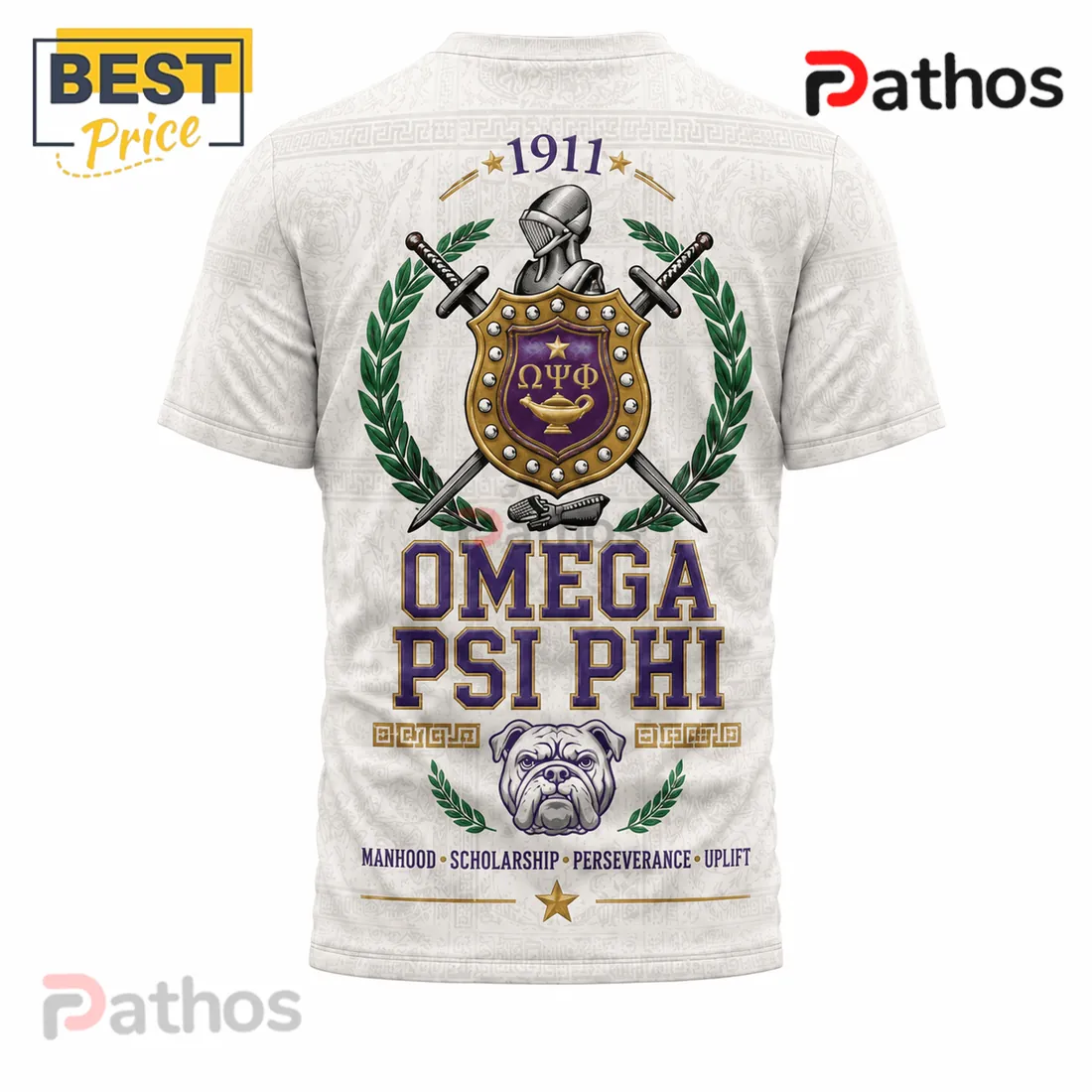 Omega Psi Phi Fraternity 1911 Heritage Crest Mascot T-Shirt Omega Psi Phi Fraternity 1911 Heritage Crest Mascot T-Shirt