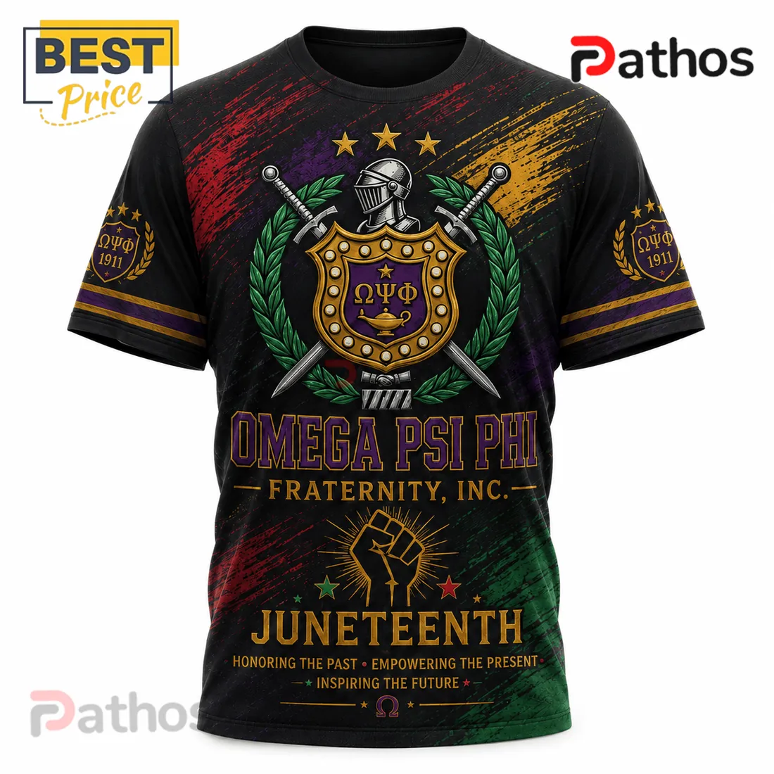 Omega Psi Phi Fraternity Juneteenth 1911 Legacy Black Shirt Omega Psi Phi Fraternity Juneteenth 1911 Legacy Black Shirt