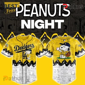 Snoopy x Los Angeles Dodgers Peanuts Night Baseball Jersey