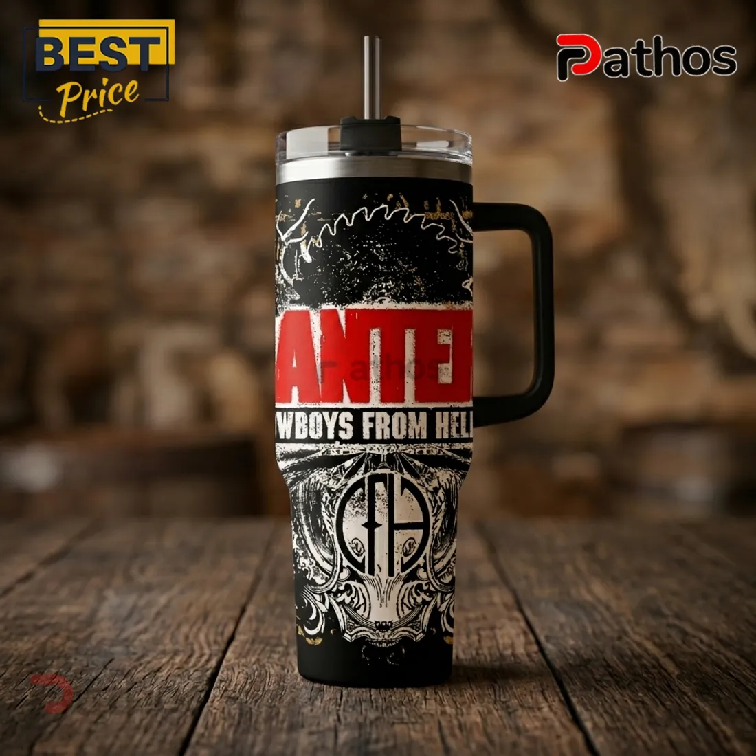 Pantera Cowboys From Hell Stainless Steel Insulated 40oz Travel Tumbler Pantera Cowboys From Hell Stainless Steel Insulated 40oz Travel Tumbler