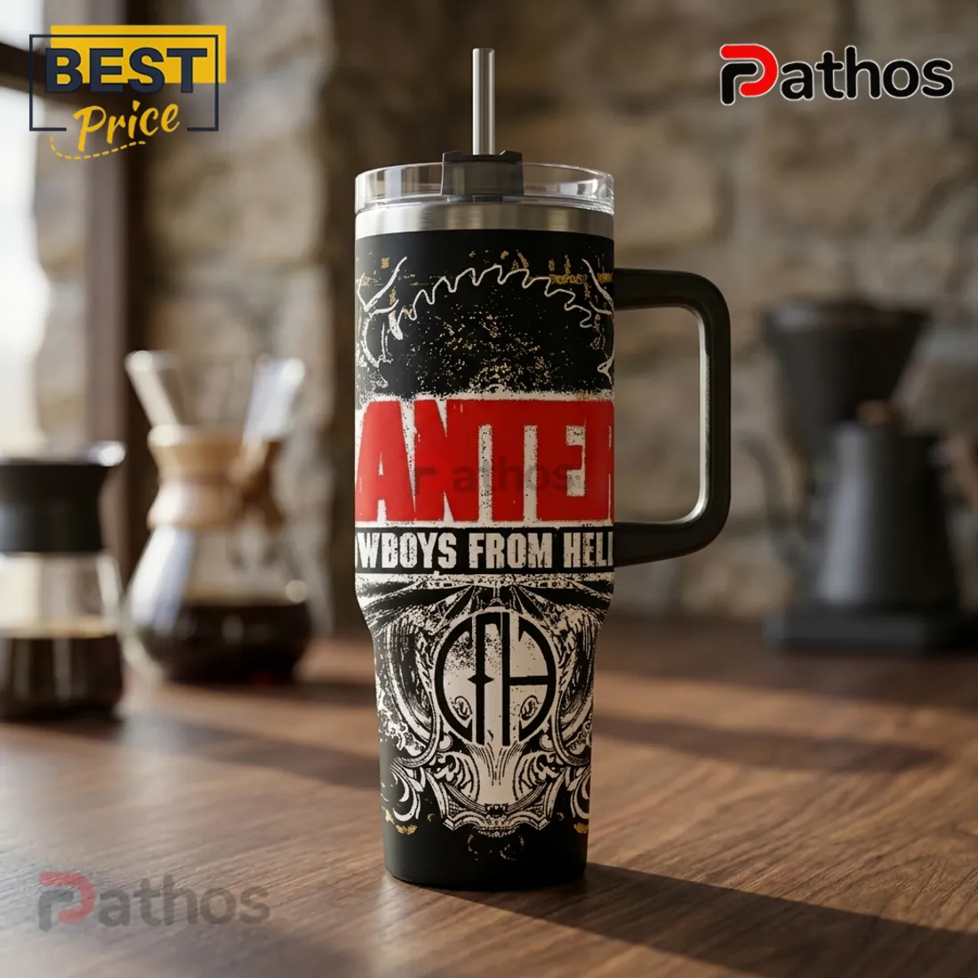 Pantera Cowboys From Hell Stainless Steel Insulated 40oz Travel Tumbler Pantera Cowboys From Hell Stainless Steel Insulated 40oz Travel Tumbler