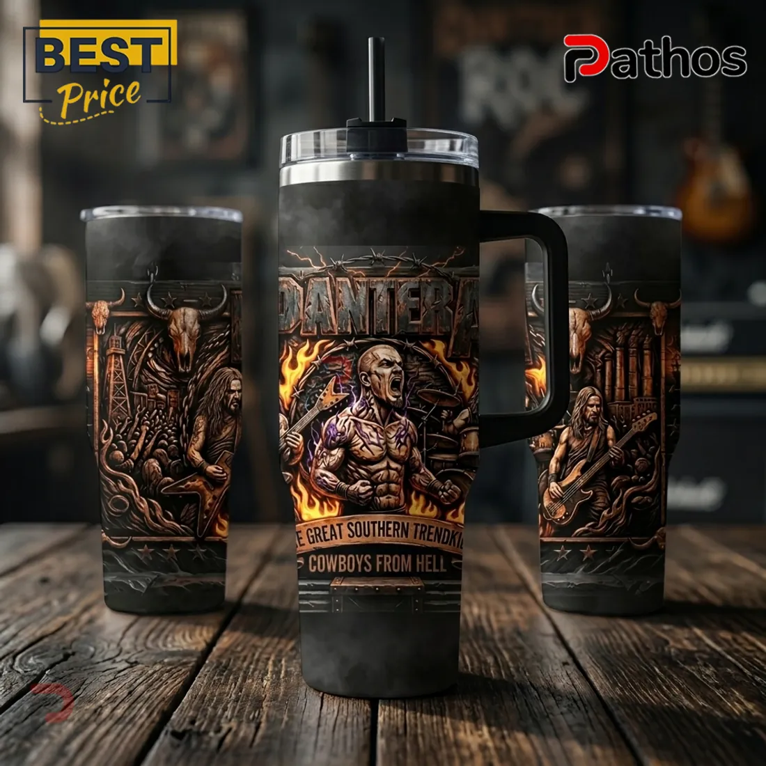 Pantera Cowboys From Hell The Great Southern Trendkill 40oz Tumbler Pantera Cowboys From Hell The Great Southern Trendkill 40oz Tumbler