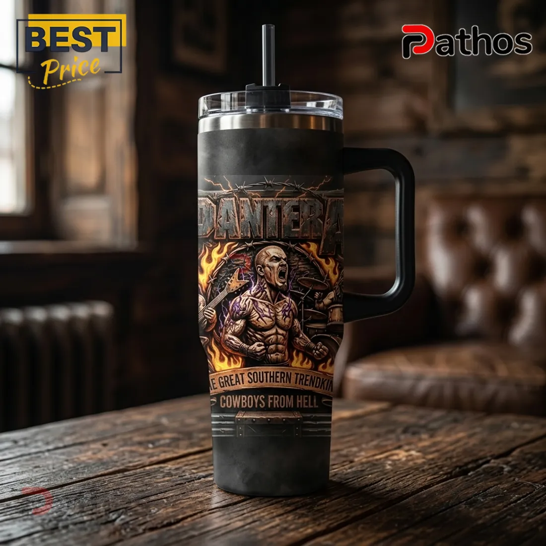 Pantera Cowboys From Hell The Great Southern Trendkill 40oz Tumbler Pantera Cowboys From Hell The Great Southern Trendkill 40oz Tumbler