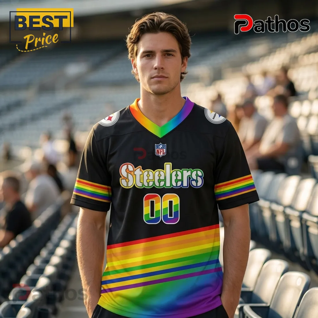Pittsburgh Steelers x LGBT Pride Limited Edition Football Jersey Pittsburgh Steelers x LGBT Pride Limited Edition Football Jersey