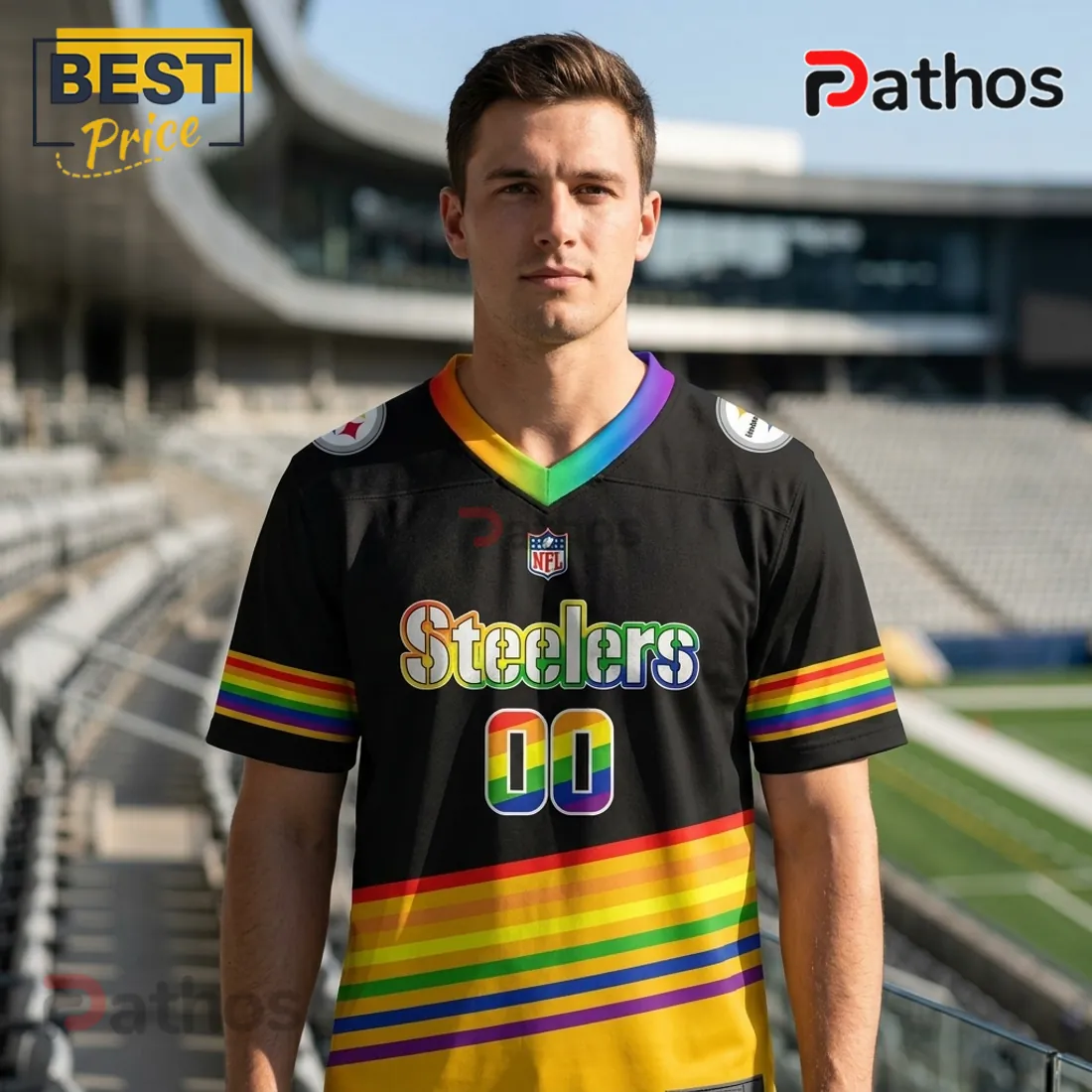 Pittsburgh Steelers x LGBT Pride Limited Edition Football Jersey Pittsburgh Steelers x LGBT Pride Limited Edition Football Jersey