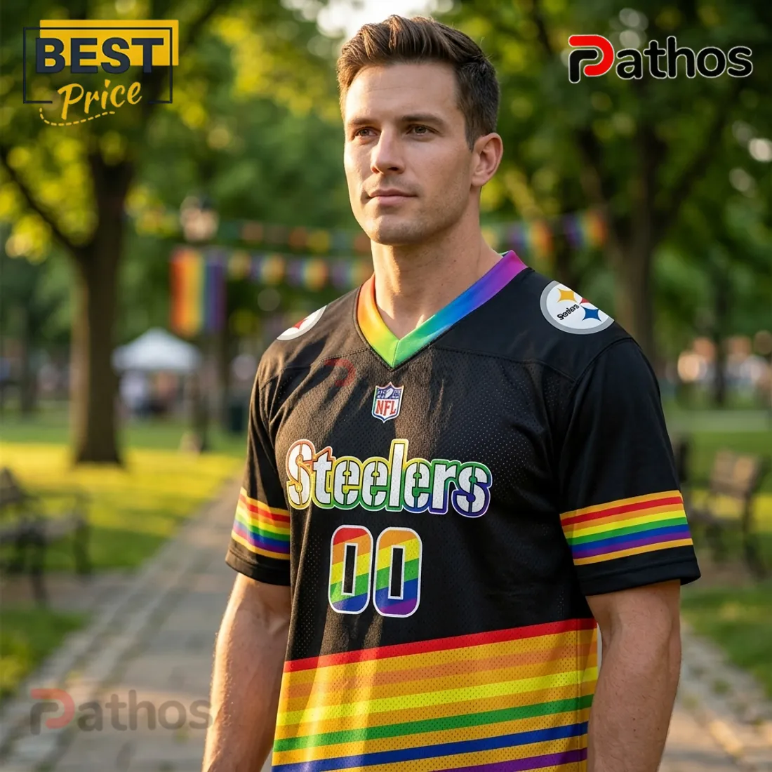 Pittsburgh Steelers x LGBT Pride Limited Edition Football Jersey Pittsburgh Steelers x LGBT Pride Limited Edition Football Jersey