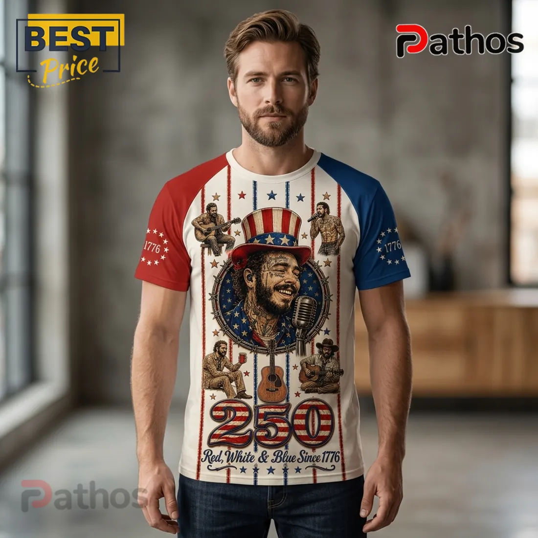 Post Malone America 250 Years Of Freedom T-Shirt Post Malone America 250 Years Of Freedom T-Shirt