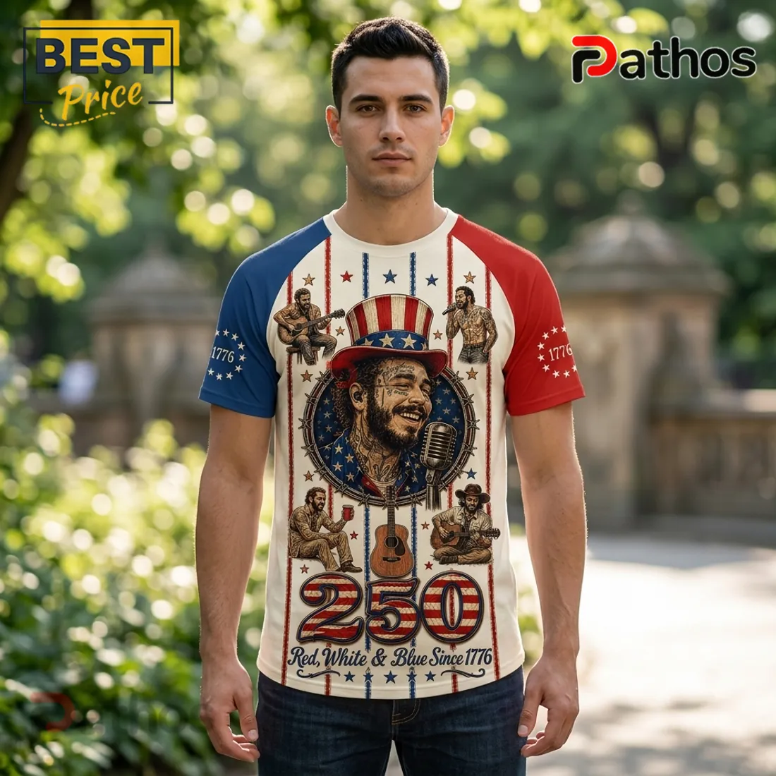 Post Malone America 250 Years Of Freedom T-Shirt Post Malone America 250 Years Of Freedom T-Shirt