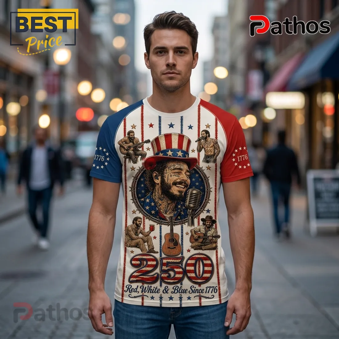 Post Malone America 250 Years Of Freedom T-Shirt Post Malone America 250 Years Of Freedom T-Shirt