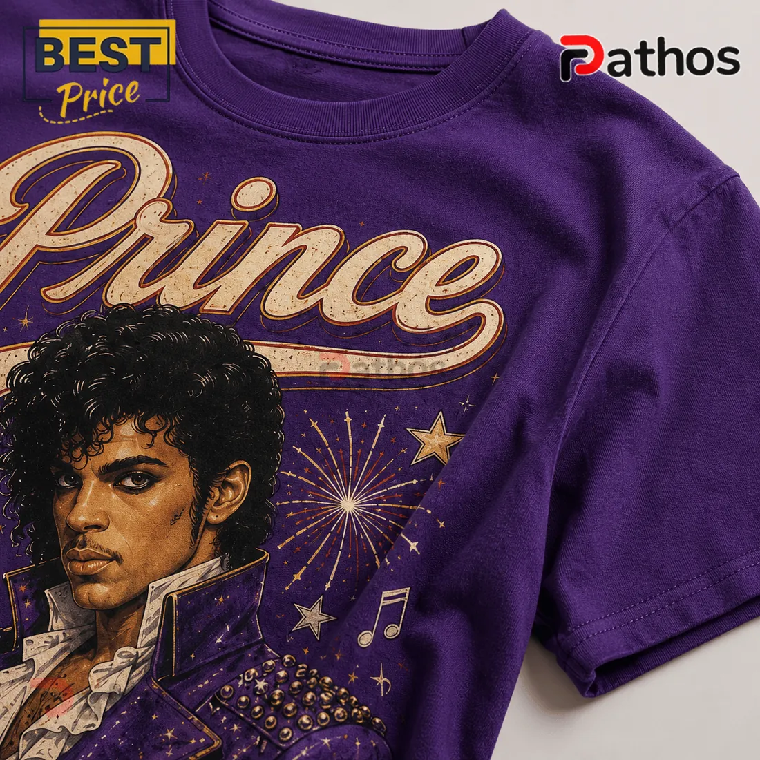 Prince Red White and Prince Retro Purple Cotton T-Shirt Prince Red White and Prince Retro Purple Cotton T-Shirt