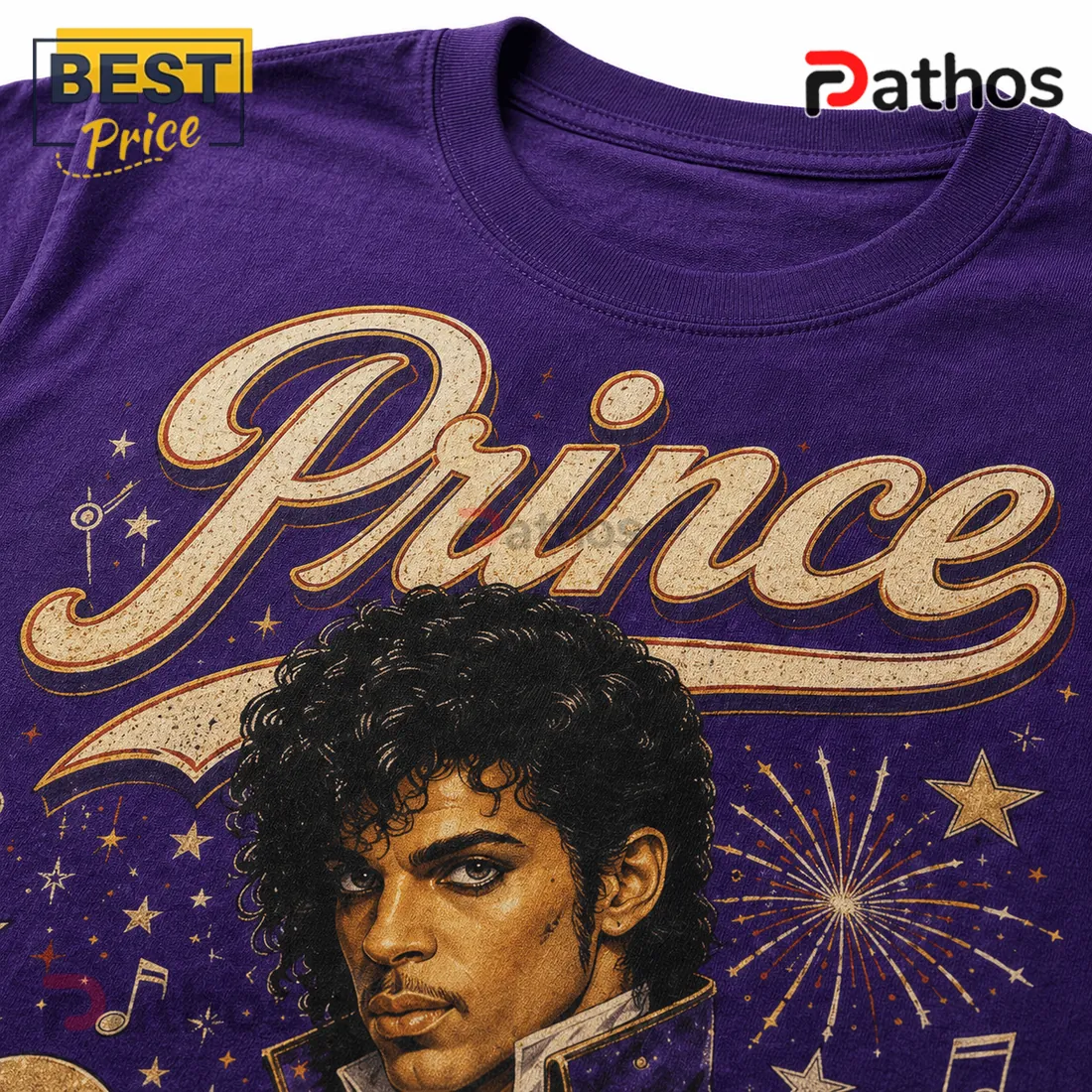 Prince Red White and Prince Retro Purple Cotton T-Shirt Prince Red White and Prince Retro Purple Cotton T-Shirt