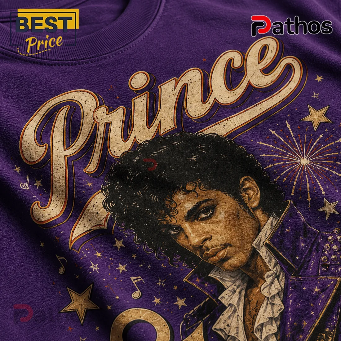 Prince Red White and Prince Retro Purple Cotton T-Shirt Prince Red White and Prince Retro Purple Cotton T-Shirt