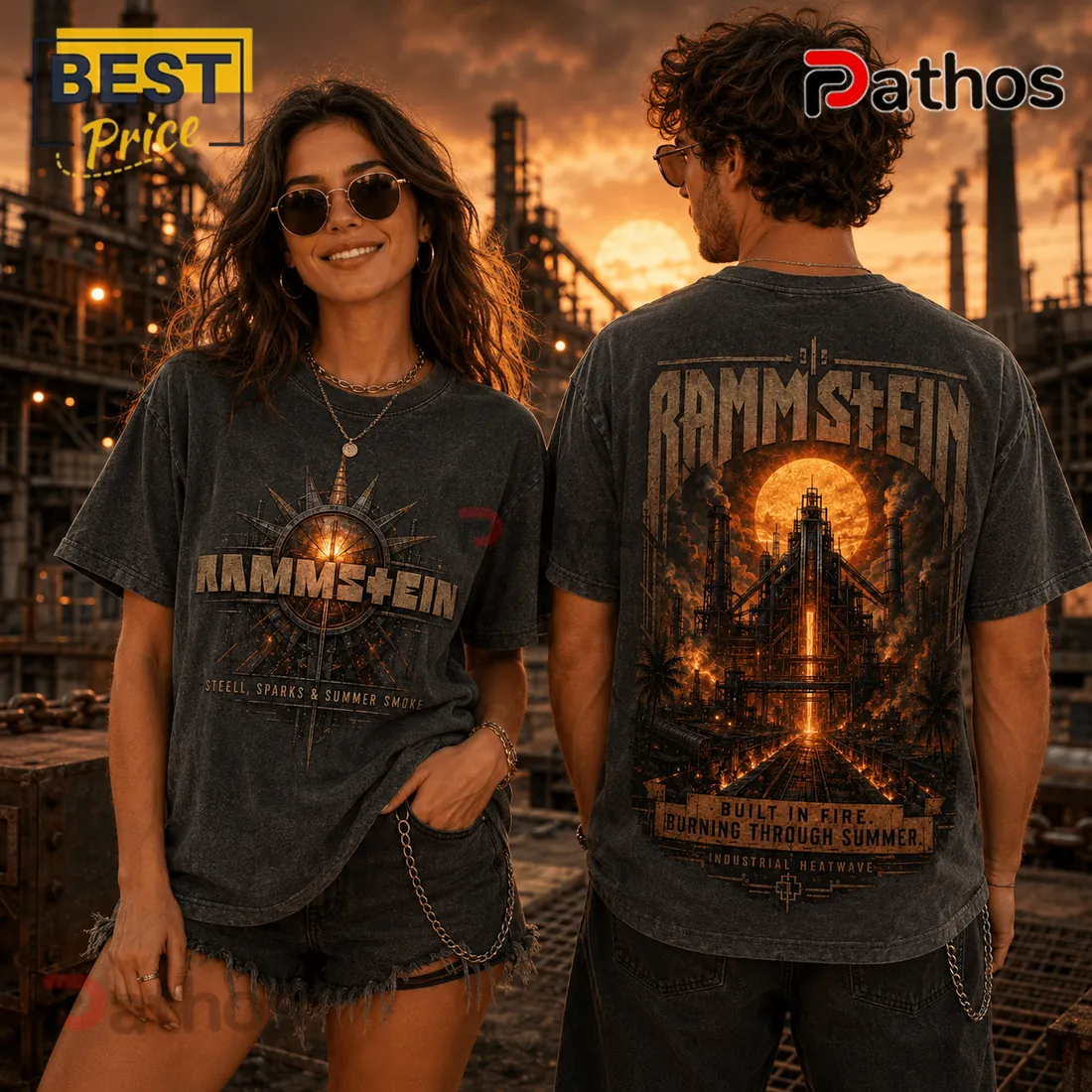 Rammstein Premium Vintage Charcoal T-Shirt Rammstein Premium Vintage Charcoal T-Shirt