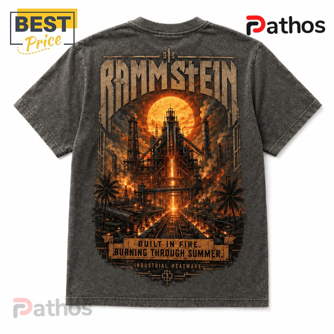 Rammstein Premium Vintage Charcoal T-Shirt Rammstein Premium Vintage Charcoal T-Shirt