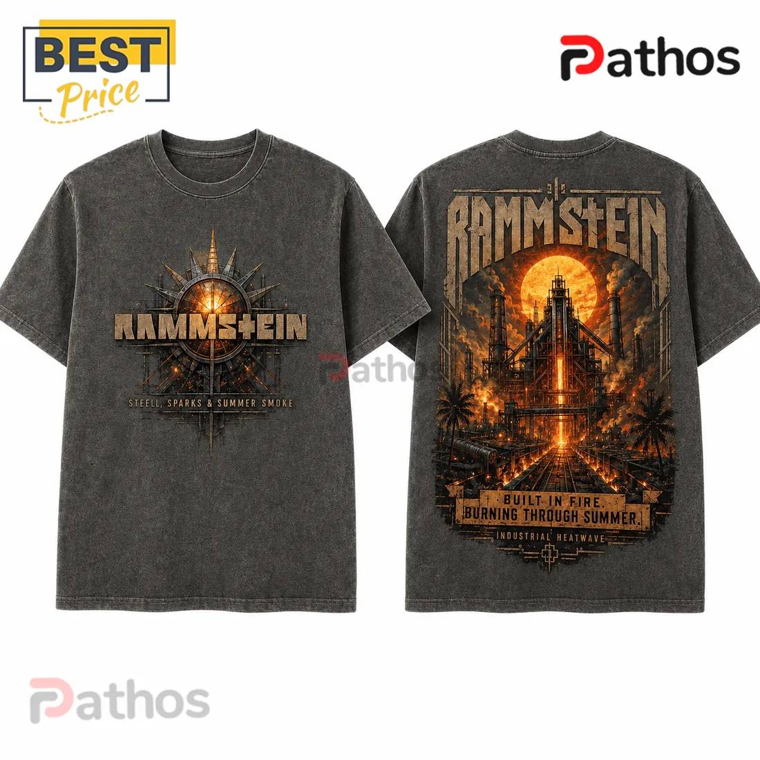 Rammstein Premium Vintage Charcoal T-Shirt Rammstein Premium Vintage Charcoal T-Shirt