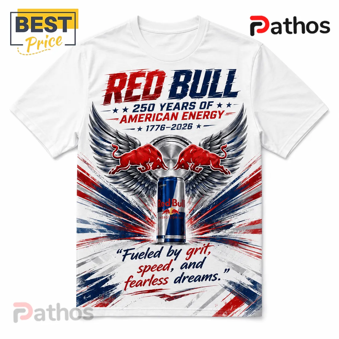 Red Bull America 250 Years 1776-2026 Wings Of Freedom Patriotic T-Shirt Red Bull America 250 Years 1776-2026 Wings Of Freedom Patriotic T-Shirt