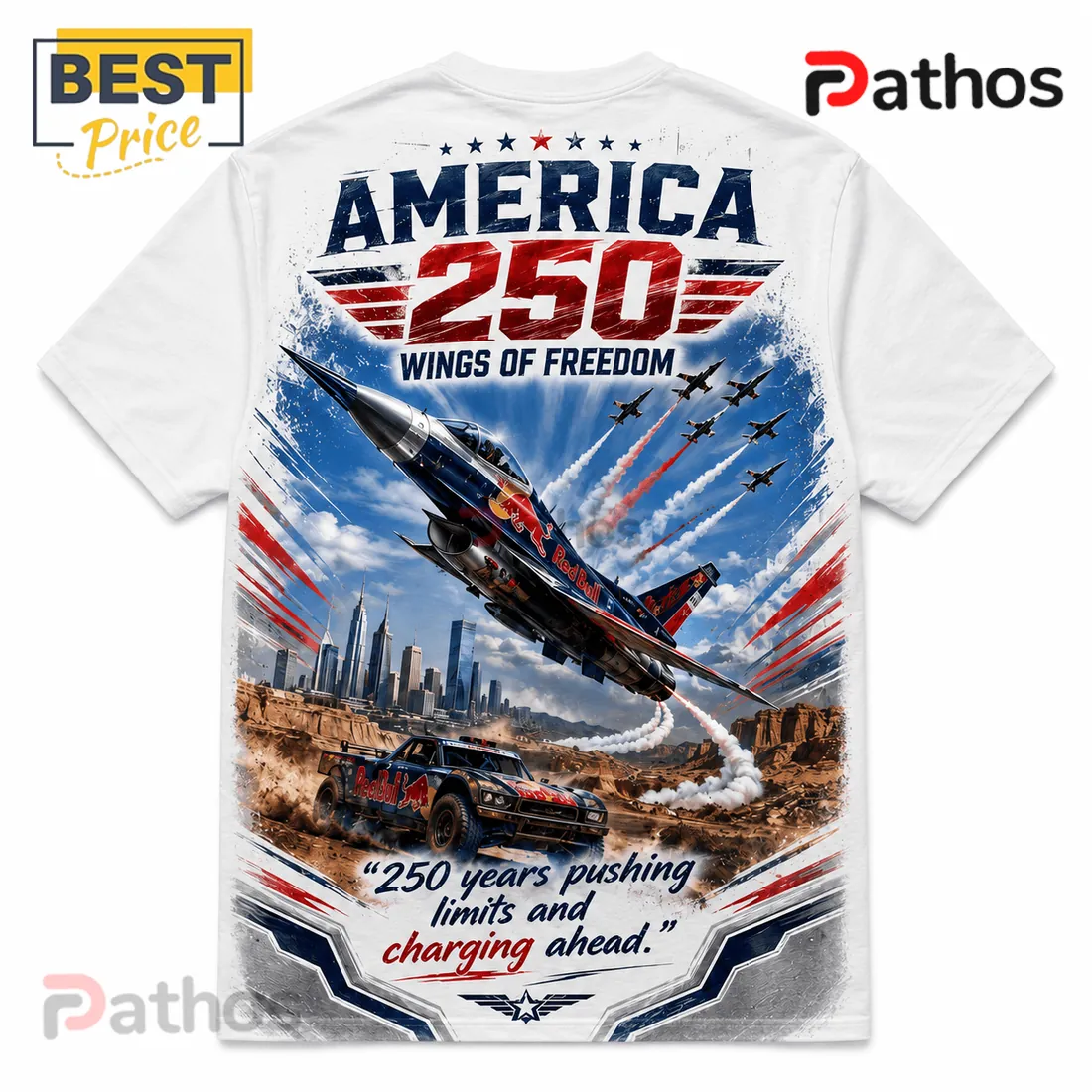Red Bull America 250 Years 1776-2026 Wings Of Freedom Patriotic T-Shirt Red Bull America 250 Years 1776-2026 Wings Of Freedom Patriotic T-Shirt
