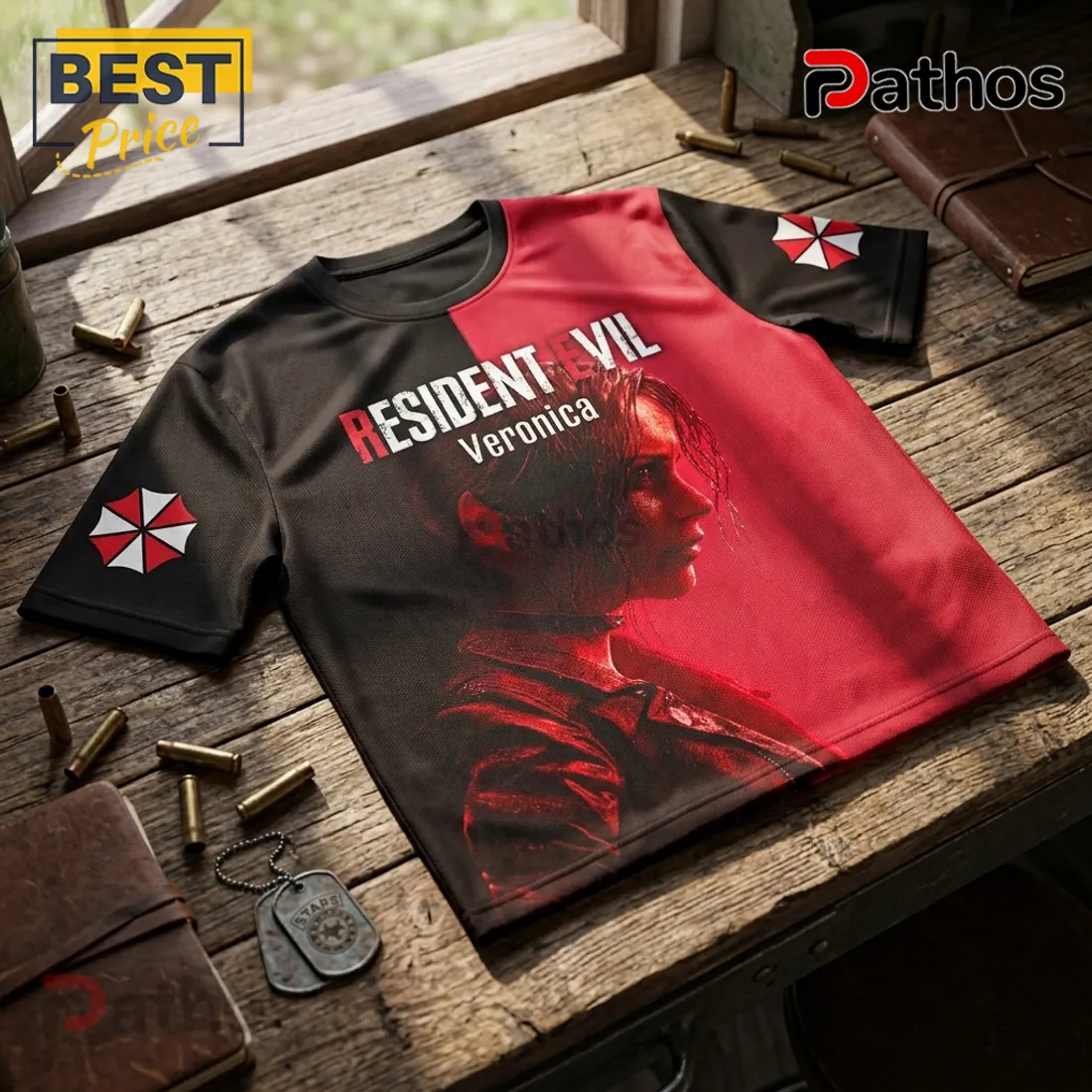 Resident Evil Code Veronica Red Black T-Shirt Resident Evil Code Veronica Red Black T-Shirt