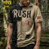 Rush Rock Band 1968 Starman Distressed Patchwork T-Shirt