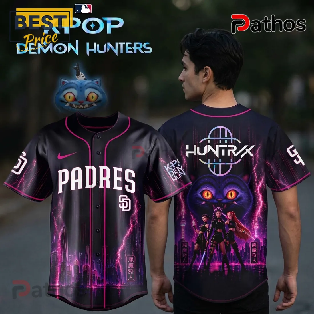 San Diego Padres KPop Demon Hunters Black Jersey 2026 San Diego Padres KPop Demon Hunters Black Jersey 2026