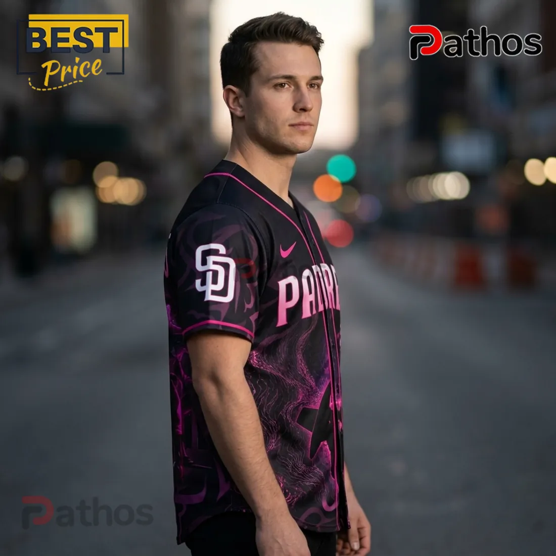 San Diego Padres Saja Boys KPop Demon Hunters Pink Baseball Jersey San Diego Padres Saja Boys KPop Demon Hunters Pink Baseball Jersey