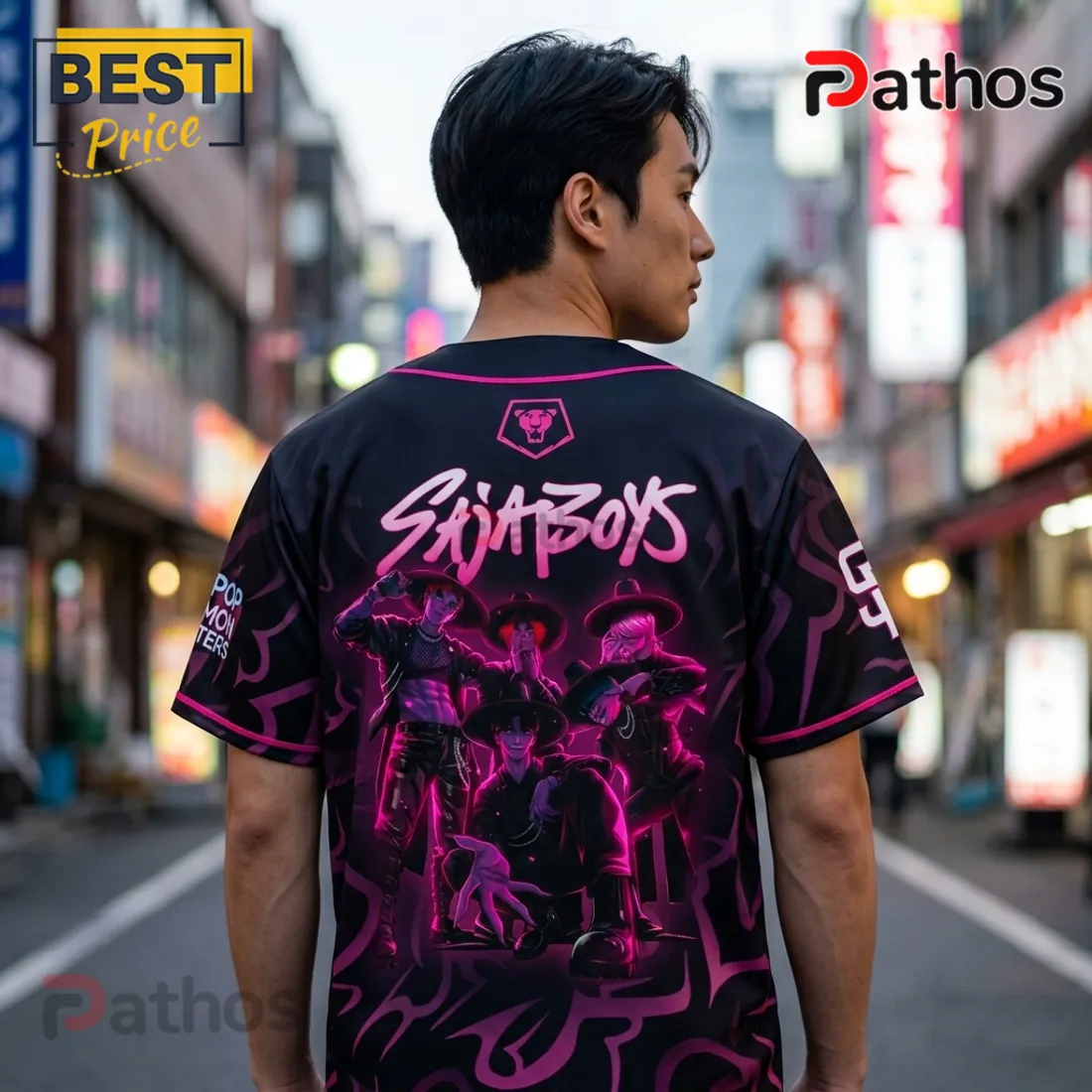 San Diego Padres Saja Boys KPop Demon Hunters Pink Baseball Jersey San Diego Padres Saja Boys KPop Demon Hunters Pink Baseball Jersey
