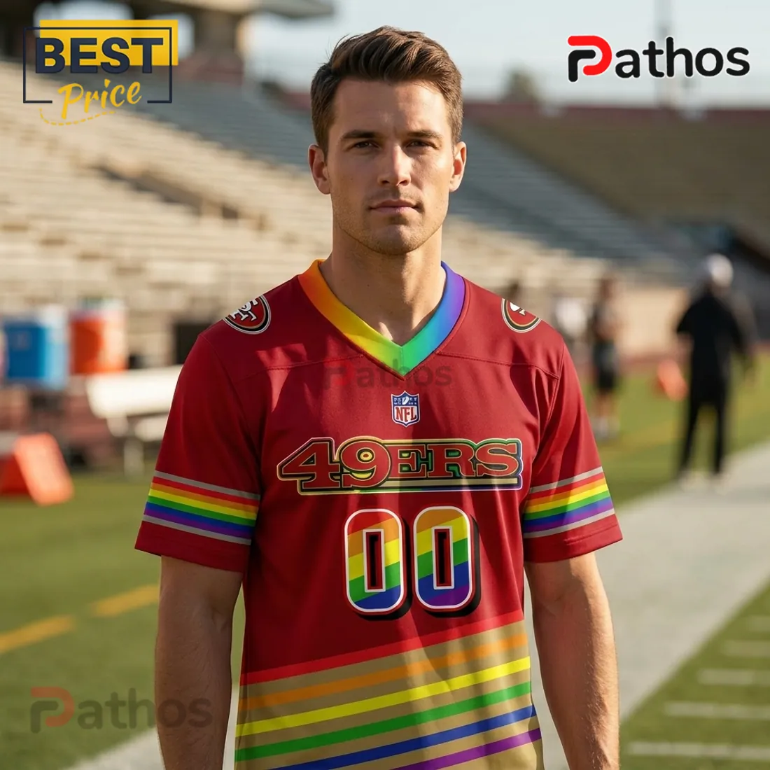 San Francisco 49ers x LGBTQ Pride Limited Edition Football Jersey San Francisco 49ers x LGBTQ Pride Limited Edition Football Jersey