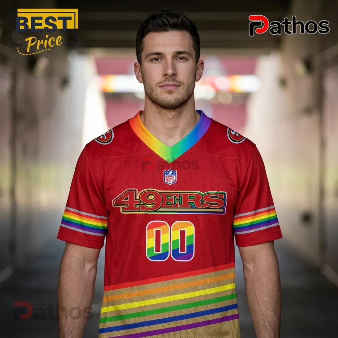 San Francisco 49ers x LGBTQ Pride Limited Edition Football Jersey San Francisco 49ers x LGBTQ Pride Limited Edition Football Jersey