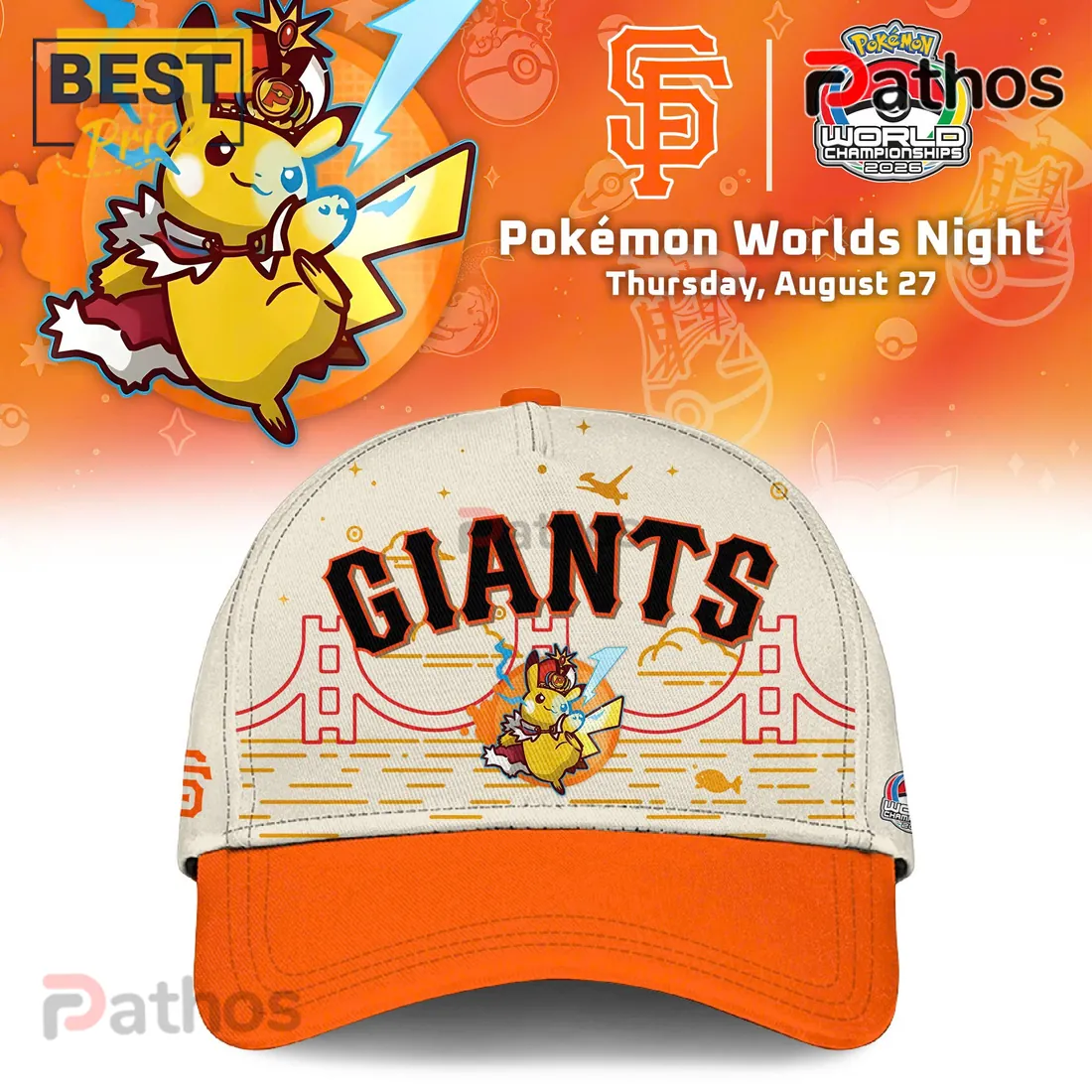 San Francisco Giants x Pokemon 2026 Worlds Night Pikachu Baseball Jersey San Francisco Giants x Pokemon 2026 Worlds Night Pikachu Baseball Jersey