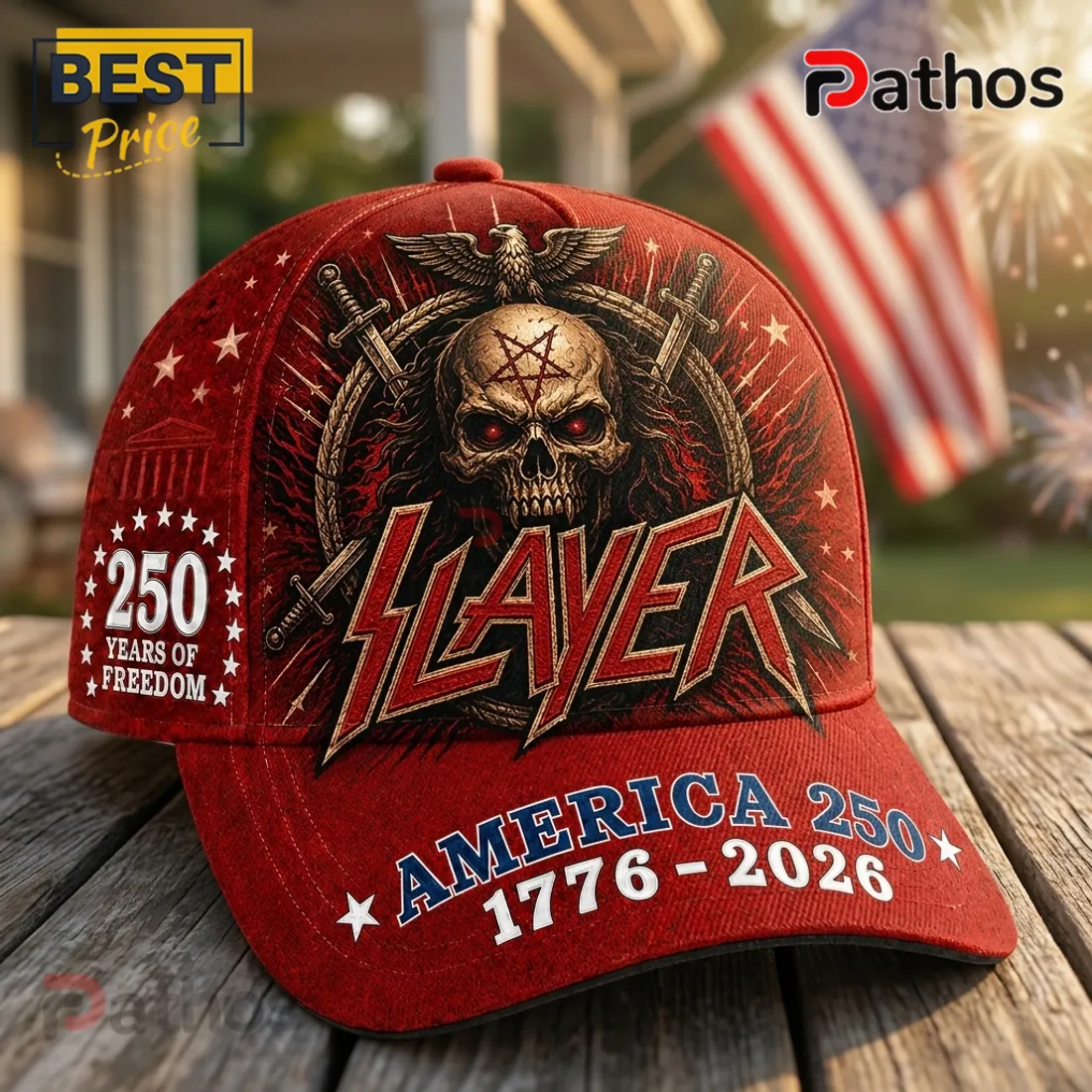 Slayer x America 250 Years 1776-2026 Anniversary Edition Baseball Cap Slayer x America 250 Years 1776-2026 Anniversary Edition Baseball Cap