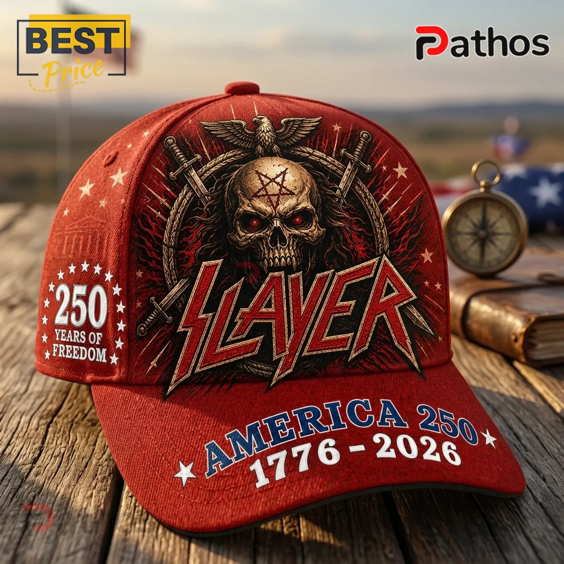 Slayer x America 250 Years 1776-2026 Anniversary Edition Baseball Cap Slayer x America 250 Years 1776-2026 Anniversary Edition Baseball Cap