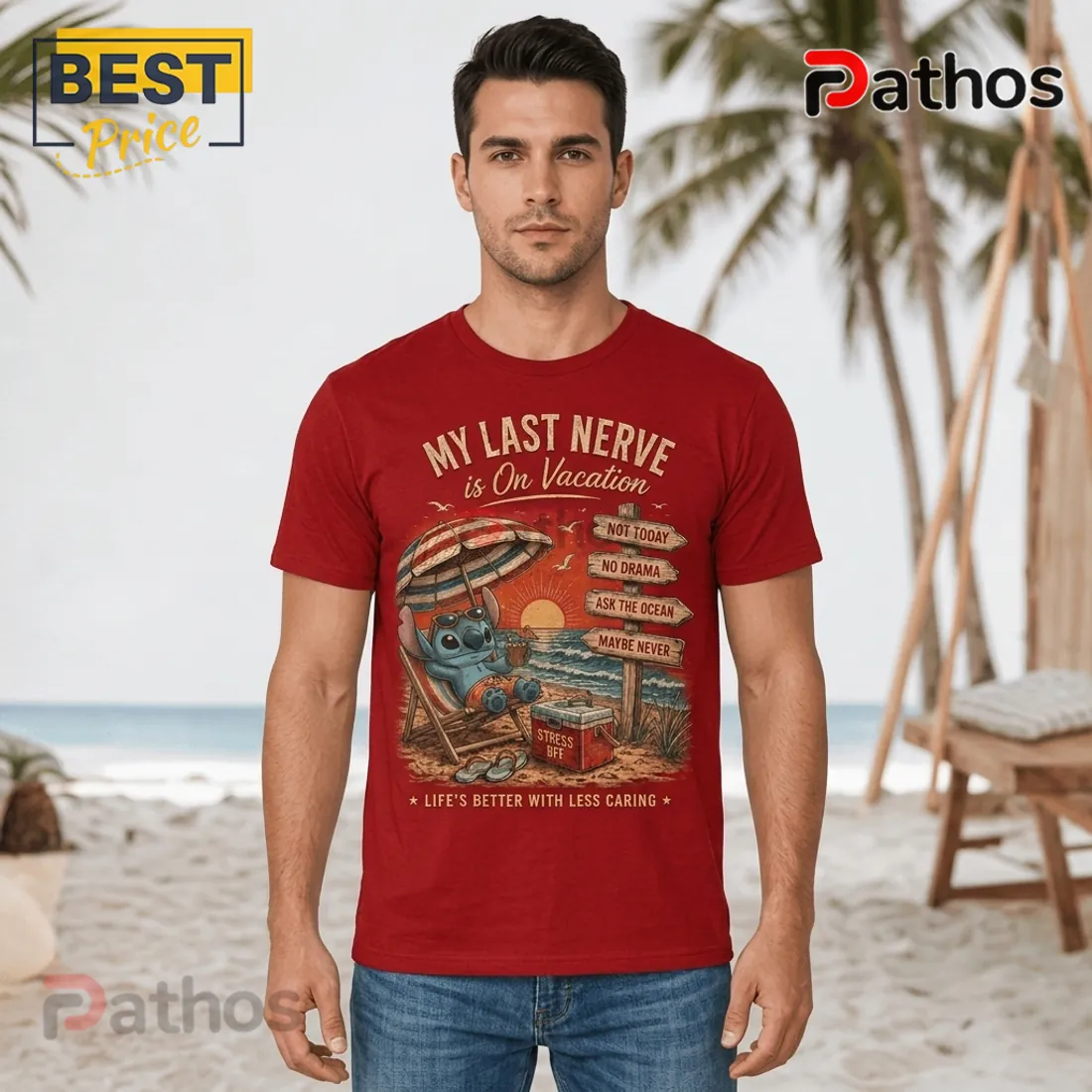 Stitch Sun & Chill Red T-Shirt 2026 Stitch Sun & Chill Red T-Shirt 2026