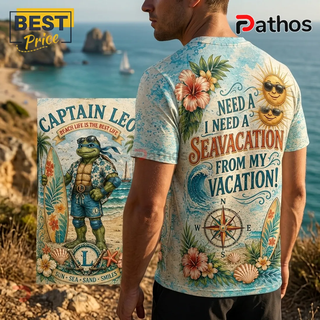 Teenage Mutant Ninja Turtles Leonardo Tropical T-Shirt Teenage Mutant Ninja Turtles Leonardo Tropical T-Shirt