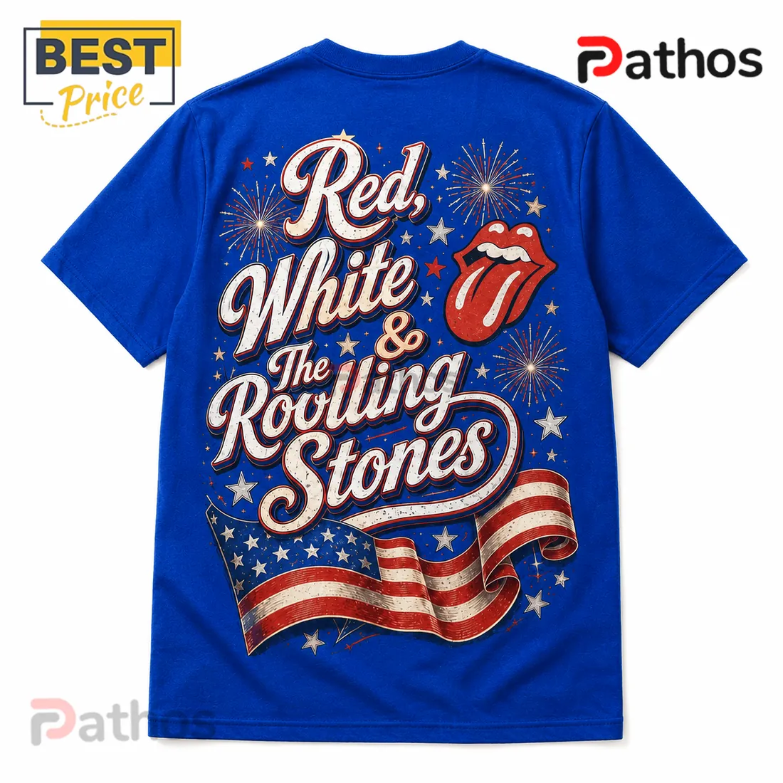 The Rolling Stones Vintage Celebration Illustrated Crewneck T-Shirt The Rolling Stones Vintage Celebration Illustrated Crewneck T-Shirt