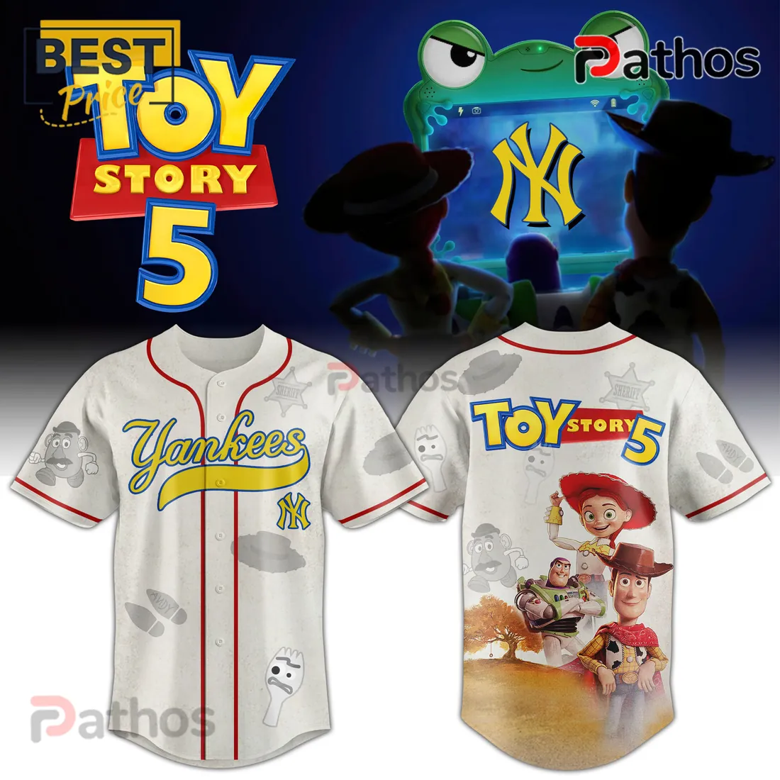 Toy Story 5 x New York Yankees Limited Edition Baseball Jersey Toy Story 5 x New York Yankees Limited Edition Baseball Jersey