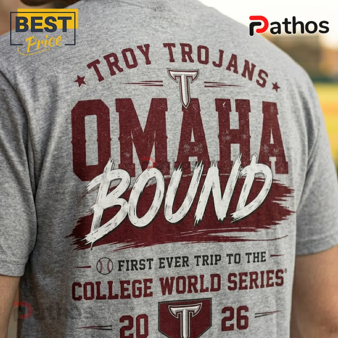 Troy Trojans 2026 College World Series Omaha Bound Shirt Troy Trojans 2026 College World Series Omaha Bound Shirt