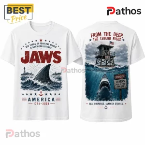 Jaws America 1776-2026 250th Anniversary Cotton Unisex Shirt 4 Jaws America 1776-2026 250th Anniversary Cotton Unisex Shirt