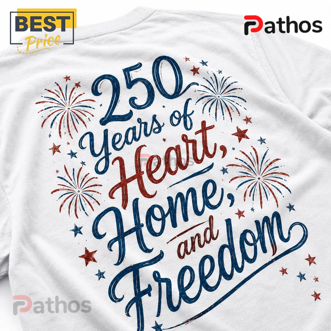 Willie Nelson 250 Years of Liberty Illustrated Cotton T-Shirt Willie Nelson 250 Years of Liberty Illustrated Cotton T-Shirt