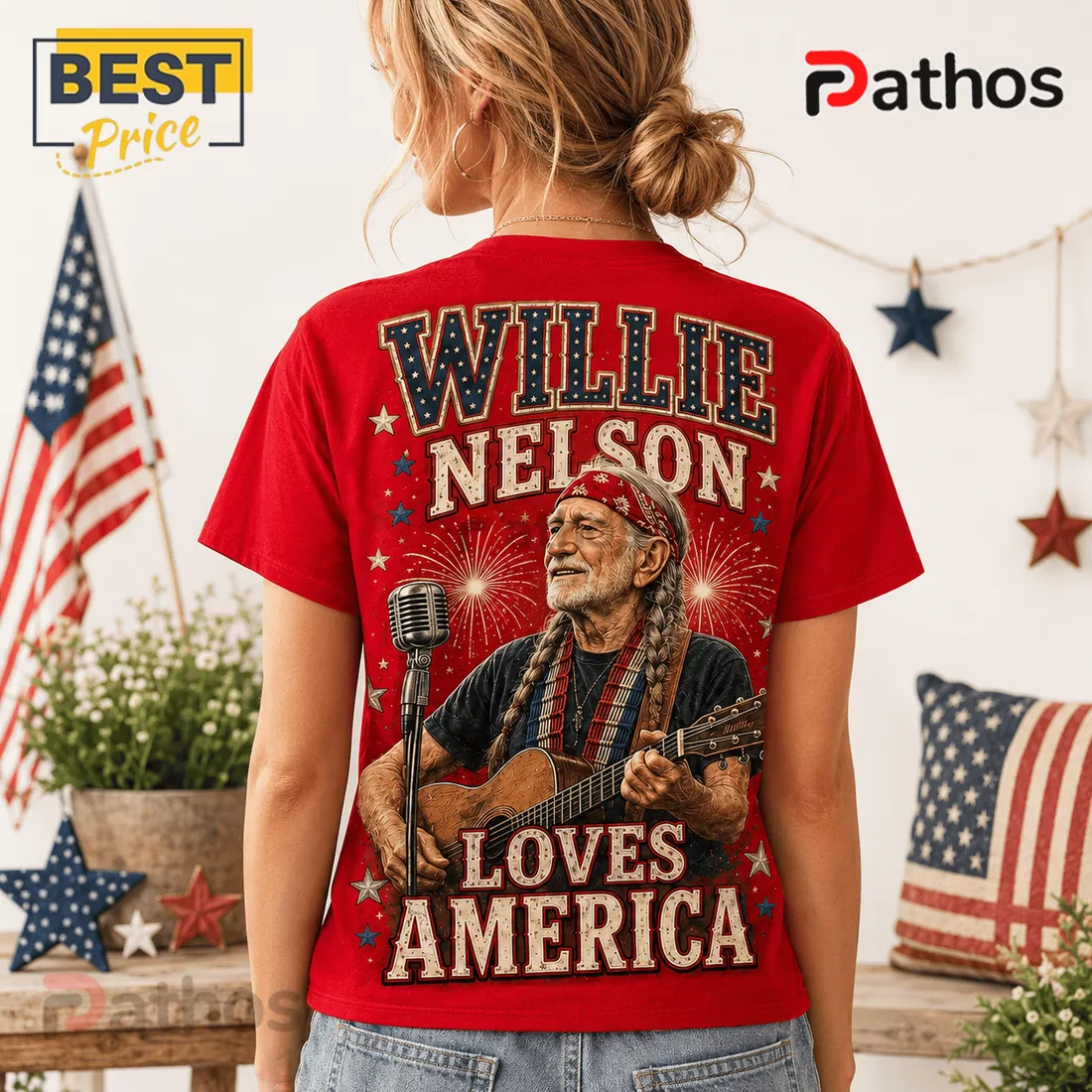 Willie Nelson America 250th Anniversary Music Legend T-Shirt Willie Nelson America 250th Anniversary Music Legend T-Shirt