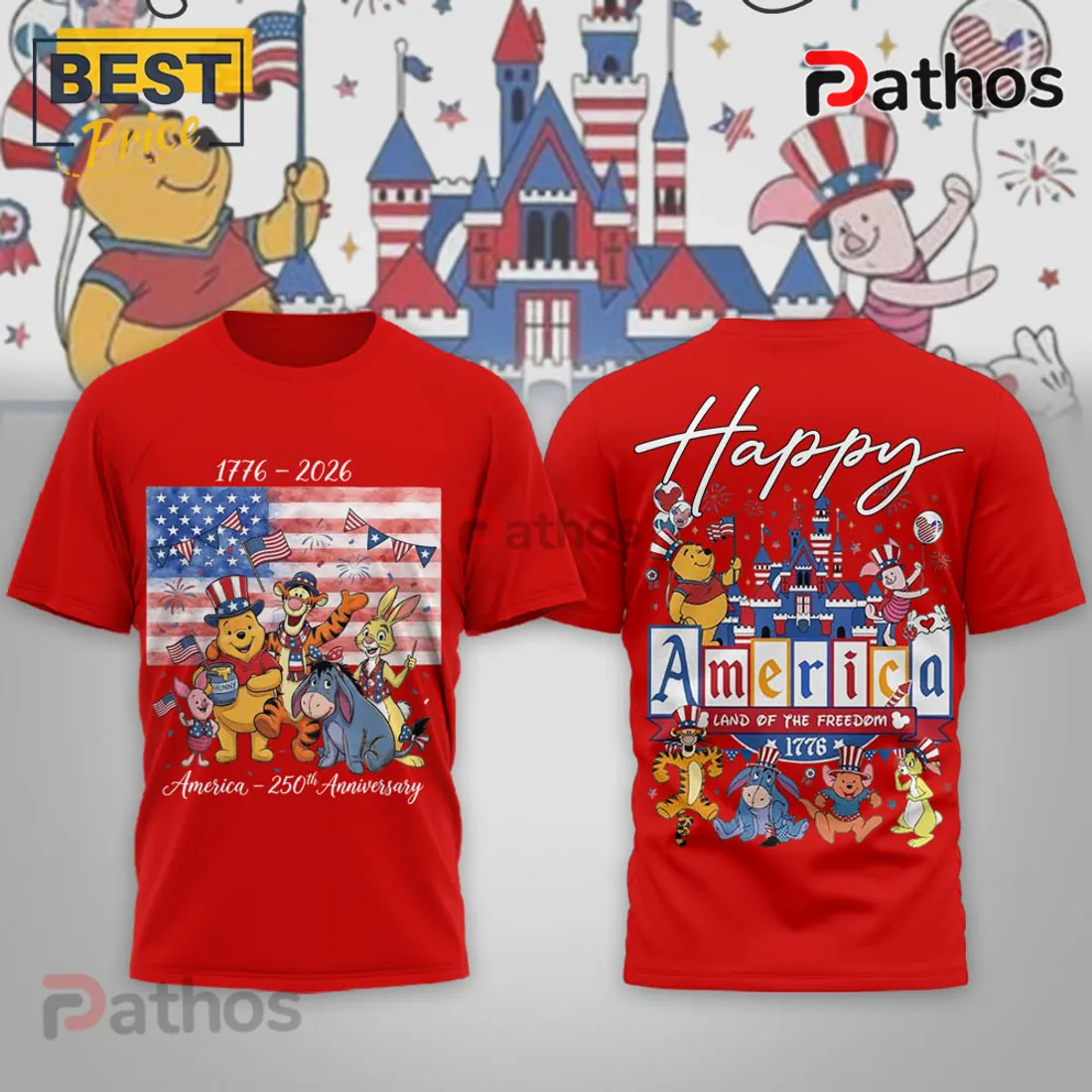 Winnie the Pooh Patriotic America 250th Anniversary Shirt Winnie the Pooh Patriotic America 250th Anniversary Shirt