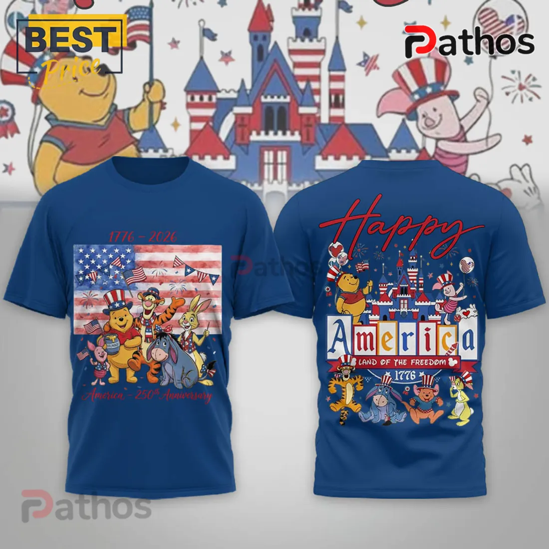 Winnie the Pooh Patriotic America 250th Anniversary Shirt Winnie the Pooh Patriotic America 250th Anniversary Shirt