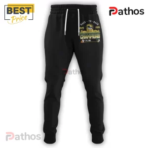 Utah Talons AUSL Champions Back To Back Black Pullover Hoodie 3 Utah Talons AUSL Champions Back To Back black sweatpants featuring 2025-2026 victory graphic and white drawstring waist.