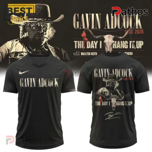 Gavin Adcock The Day I Hang It Up 2026 Black Football Jersey