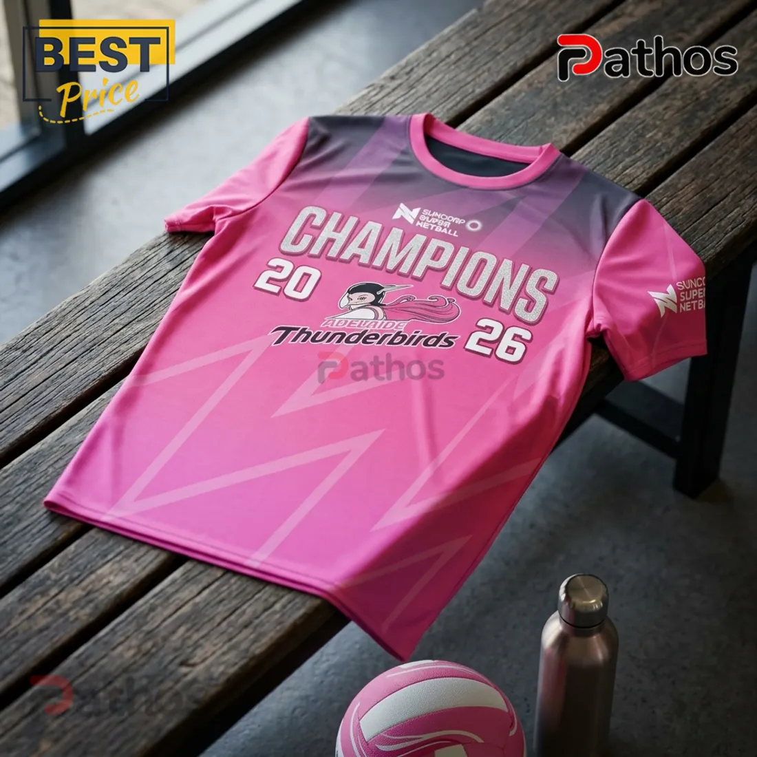 Adelaide Thunderbirds Suncorp Super Netball Pink T-Shirt Adelaide Thunderbirds Suncorp Super Netball Pink T-Shirt
