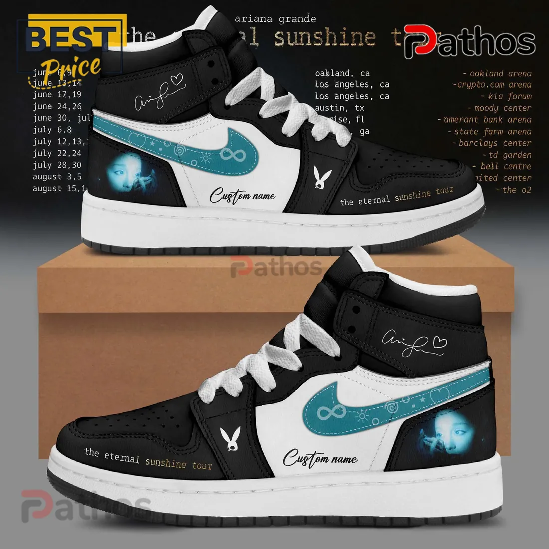 Ariana Grande Eternal Sunshine Tour Black Teal Air Jordan 1 Ariana Grande Eternal Sunshine Tour Black Teal Air Jordan 1