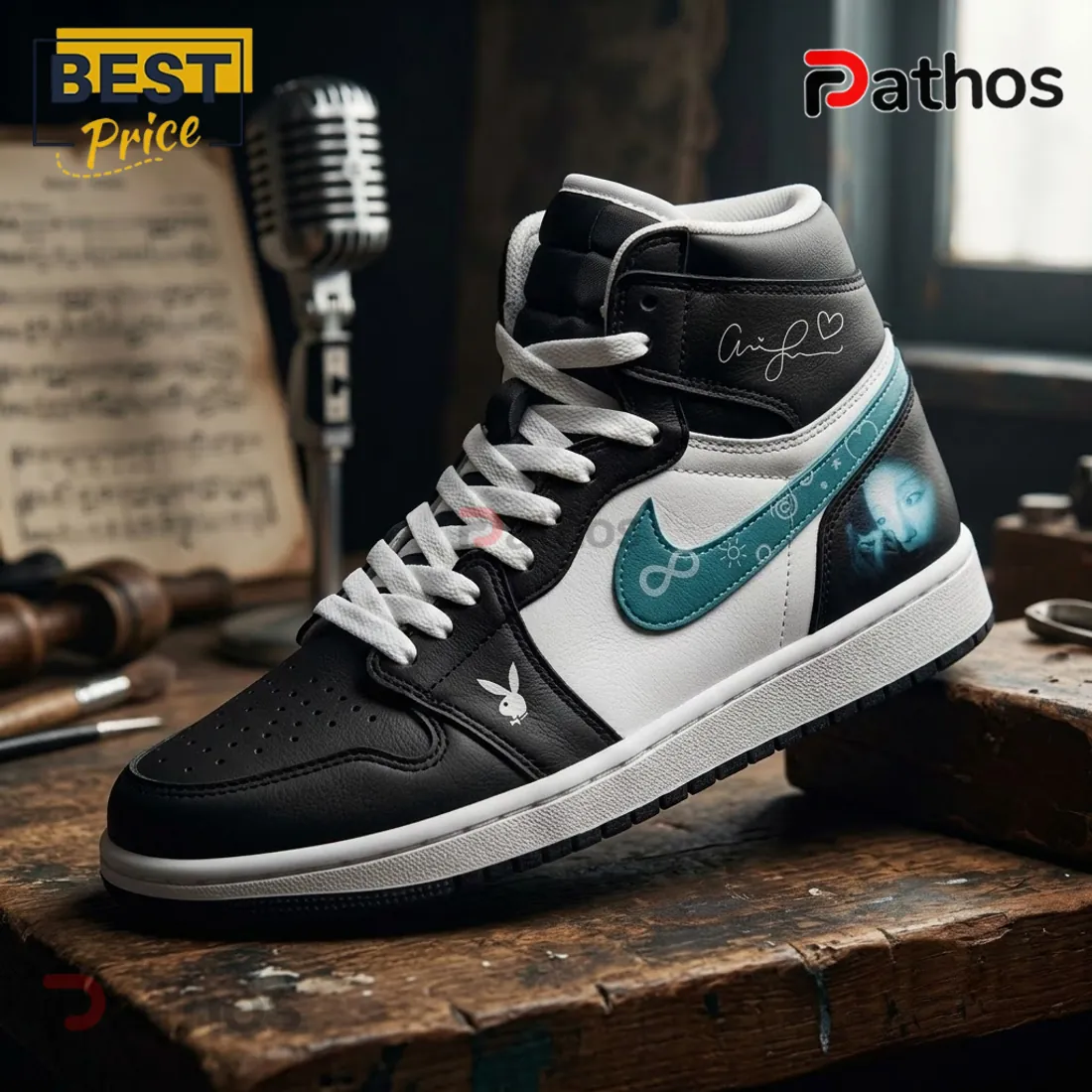 Ariana Grande Eternal Sunshine Tour Black Teal Air Jordan 1 Ariana Grande Eternal Sunshine Tour Black Teal Air Jordan 1