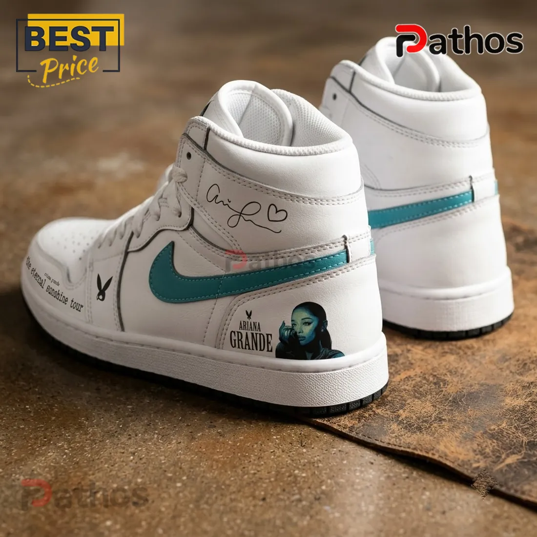 Ariana Grande Eternal Sunshine Tour Custom Air Jordan 1 Sneakers Ariana Grande Eternal Sunshine Tour Custom Air Jordan 1 Sneakers