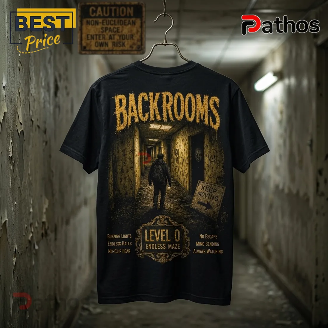Backrooms Level 0 Endless Maze Horror T-Shirt Backrooms Level 0 Endless Maze Horror T-Shirt