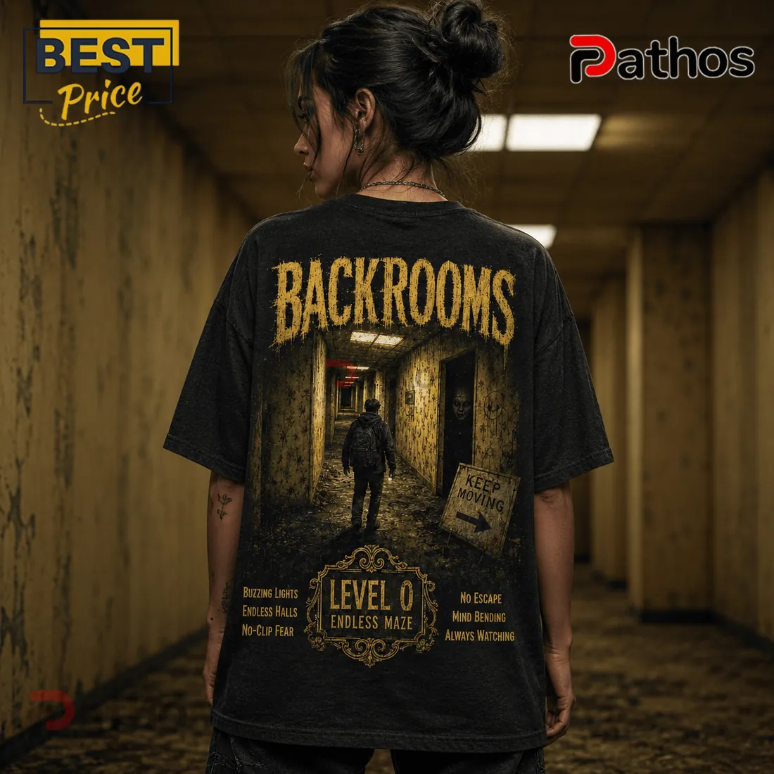 Backrooms Level 0 Endless Maze Horror T-Shirt Backrooms Level 0 Endless Maze Horror T-Shirt