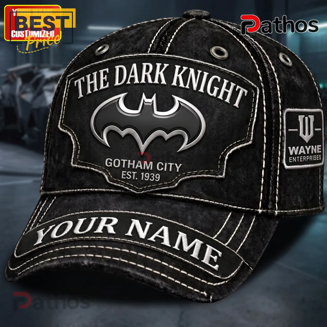 Batman The Dark Knight Personalized Gotham City Baseball Cap Batman The Dark Knight Personalized Gotham City Baseball Cap